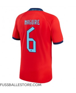 Günstige England Harry Maguire #6 Auswärtstrikot WM 2022 Kurzarm